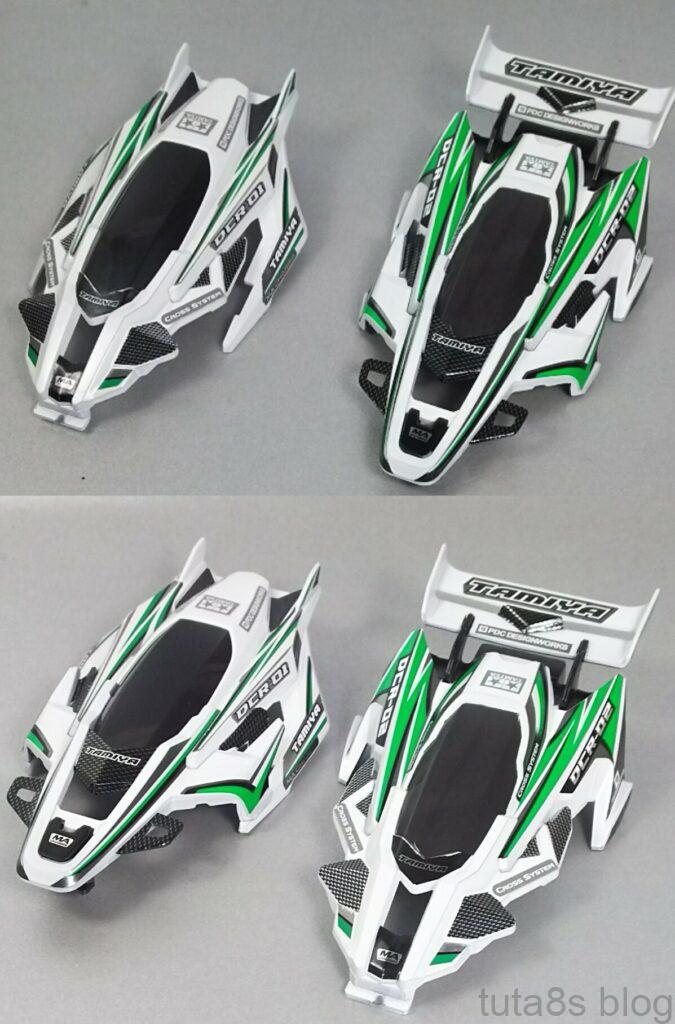パーツ「DCR-02デクロス02ボディセット(ガンメタ)」02も白くしました。